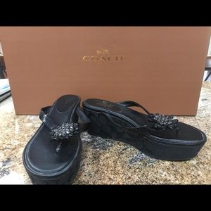 Coach platform sandals